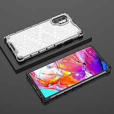 Samsung Galaxy Note 10 Plus 5G用360度 フルカバー ハイブリットバンパーケース クリア透明 プラスチック カバー AM2 サムスン ホワイト