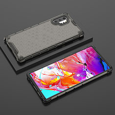 Samsung Galaxy Note 10 Plus 5G用360度 フルカバー ハイブリットバンパーケース クリア透明 プラスチック カバー AM2 サムスン ブラック