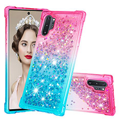 Samsung Galaxy Note 10 Plus 5G用シリコンケース ソフトタッチラバー ブリンブリン カバー S02 サムスン ピンク