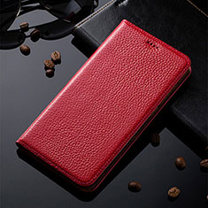 Samsung Galaxy Note 10 Plus 5G用手帳型 レザーケース スタンド カバー H02P サムスン レッド
