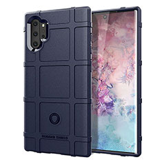 Samsung Galaxy Note 10 Plus 5G用360度 フルカバー極薄ソフトケース シリコンケース 耐衝撃 全面保護 バンパー J01S サムスン ネイビー