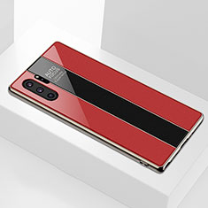 Samsung Galaxy Note 10 Plus 5G用ハイブリットバンパーケース プラスチック 鏡面 カバー M01 サムスン レッド