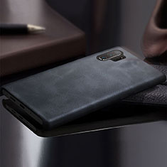 Samsung Galaxy Note 10 Plus 5G用ケース 高級感 手触り良いレザー柄 サムスン ネイビー