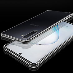 Samsung Galaxy Note 10 Plus 5G用極薄ソフトケース シリコンケース 耐衝撃 全面保護 クリア透明 H04 サムスン クリア