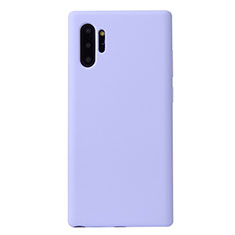 Samsung Galaxy Note 10 Plus 5G用360度 フルカバー極薄ソフトケース シリコンケース 耐衝撃 全面保護 バンパー S02 サムスン パープル