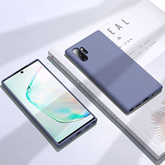 Samsung Galaxy Note 10 Plus用360度 フルカバー極薄ソフトケース シリコンケース 耐衝撃 全面保護 バンパー C02 サムスン グレー