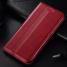 Samsung Galaxy Note 10 Plus用手帳型 レザーケース スタンド カバー T03 サムスン レッド