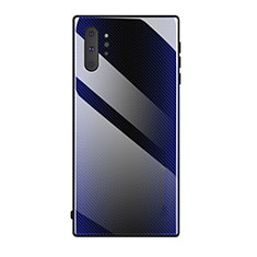Samsung Galaxy Note 10 Plus用ハイブリットバンパーケース プラスチック 鏡面 カバー T02 サムスン パープル
