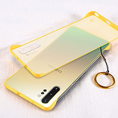 Samsung Galaxy Note 10 Plus用ハードカバー クリスタル クリア透明 S01 サムスン イエロー
