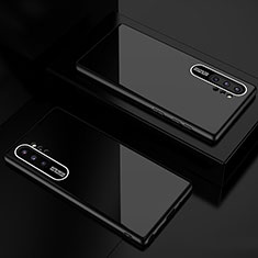 Samsung Galaxy Note 10 Plus用ハイブリットバンパーケース プラスチック 鏡面 カバー サムスン ブラック