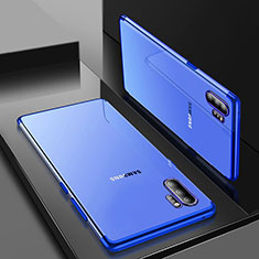 Samsung Galaxy Note 10 Plus用極薄ソフトケース シリコンケース 耐衝撃 全面保護 クリア透明 H01 サムスン ネイビー