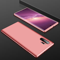 Samsung Galaxy Note 10 Plus用ハードケース プラスチック 質感もマット 前面と背面 360度 フルカバー サムスン ローズゴールド