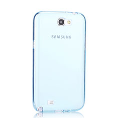 Samsung Galaxy Note 2 N7100 N7105用極薄ソフトケース シリコンケース 耐衝撃 全面保護 クリア透明 サムスン ネイビー
