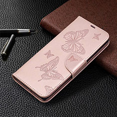 Samsung Galaxy Note 20 5G用手帳型 レザーケース スタンド カバー T07 サムスン ローズゴールド