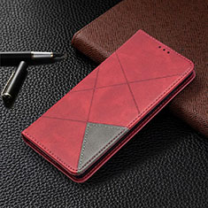 Samsung Galaxy Note 20 5G用手帳型 レザーケース スタンド カバー T09 サムスン レッド