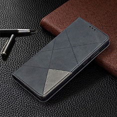 Samsung Galaxy Note 20 5G用手帳型 レザーケース スタンド カバー T09 サムスン ブラック