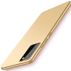 Samsung Galaxy Note 20 5G用ハードケース プラスチック 質感もマット カバー P01 サムスン ゴールド