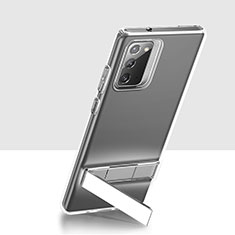 Samsung Galaxy Note 20 5G用極薄ソフトケース シリコンケース 耐衝撃 全面保護 クリア透明 アンドサポート サムスン クリア