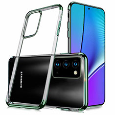 Samsung Galaxy Note 20 5G用極薄ソフトケース シリコンケース 耐衝撃 全面保護 クリア透明 N02 サムスン モスグリー