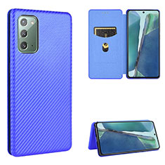 Samsung Galaxy Note 20 5G用手帳型 レザーケース スタンド カバー L02Z サムスン ネイビー