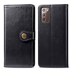 Samsung Galaxy Note 20 5G用手帳型 レザーケース スタンド カバー S05D サムスン ブラック