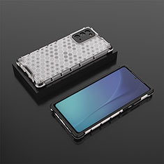 Samsung Galaxy Note 20 5G用360度 フルカバー ハイブリットバンパーケース クリア透明 プラスチック カバー AM2 サムスン ホワイト