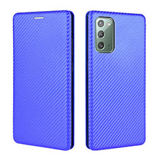 Samsung Galaxy Note 20 5G用手帳型 レザーケース スタンド カバー L04Z サムスン ネイビー