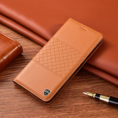 Samsung Galaxy Note 20 5G用手帳型 レザーケース スタンド カバー H10P サムスン オレンジ