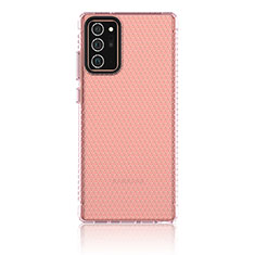 Samsung Galaxy Note 20 5G用極薄ソフトケース シリコンケース 耐衝撃 全面保護 クリア透明 YF1 サムスン ピンク