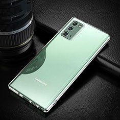 Samsung Galaxy Note 20 5G用極薄ソフトケース シリコンケース 耐衝撃 全面保護 クリア透明 K03 サムスン クリア