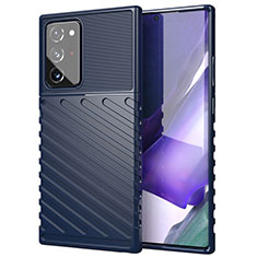 Samsung Galaxy Note 20 Ultra 5G用360度 フルカバー極薄ソフトケース シリコンケース 耐衝撃 全面保護 バンパー S02 サムスン ネイビー