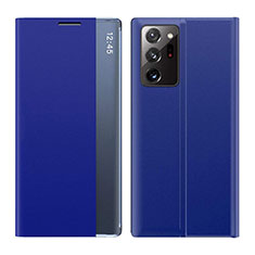 Samsung Galaxy Note 20 Ultra 5G用手帳型 レザーケース スタンド カバー T03 サムスン ネイビー