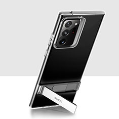 Samsung Galaxy Note 20 Ultra 5G用極薄ソフトケース シリコンケース 耐衝撃 全面保護 クリア透明 アンドサポート サムスン クリア