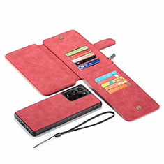 Samsung Galaxy Note 20 Ultra 5G用手帳型 レザーケース スタンド カバー N03 サムスン レッド