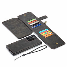 Samsung Galaxy Note 20 Ultra 5G用手帳型 レザーケース スタンド カバー N03 サムスン ブラック