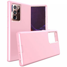 Samsung Galaxy Note 20 Ultra 5G用ハイブリットバンパーケース プラスチック 兼シリコーン カバー N02 サムスン ピンク
