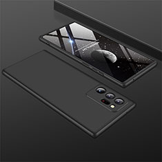 Samsung Galaxy Note 20 Ultra 5G用ハードケース プラスチック 質感もマット 前面と背面 360度 フルカバー M01 サムスン ブラック
