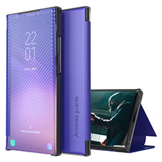 Samsung Galaxy Note 20 Ultra 5G用手帳型 レザーケース スタンド カバー ZL1 サムスン パープル