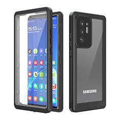 Samsung Galaxy Note 20 Ultra 5G用完全防水ケース ハイブリットバンパーカバー 高級感 手触り良い 360度 W02 サムスン ブラック