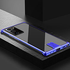 Samsung Galaxy Note 20 Ultra 5G用ケース 高級感 手触り良い アルミメタル 製の金属製 カバー LK1 サムスン ネイビー