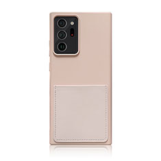 Samsung Galaxy Note 20 Ultra 5G用360度 フルカバー極薄ソフトケース シリコンケース 耐衝撃 全面保護 バンパー MJ1 サムスン ピンク
