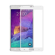 Samsung Galaxy Note 4 SM-N910F用強化ガラス フル液晶保護フィルム サムスン ホワイト