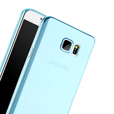 Samsung Galaxy Note 5 N9200 N920 N920F用極薄ソフトケース シリコンケース 耐衝撃 全面保護 クリア透明 サムスン ネイビー