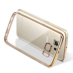 Samsung Galaxy Note 5 N9200 N920 N920F用ハイブリットバンパーケース クリア透明 プラスチック サムスン ゴールド