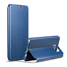 Samsung Galaxy Note 5 N9200 N920 N920F用手帳型 レザーケース スタンド サムスン ネイビー