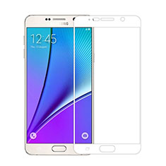 Samsung Galaxy Note 5 N9200 N920 N920F用強化ガラス フル液晶保護フィルム サムスン ホワイト