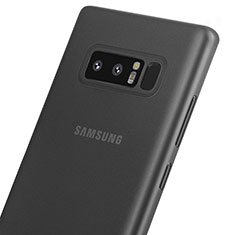 Samsung Galaxy Note 8用極薄ケース クリア透明 プラスチック サムスン ブラック