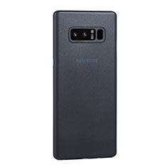 Samsung Galaxy Note 8用極薄ケース クリア透明 プラスチック 質感もマットU01 サムスン ネイビー