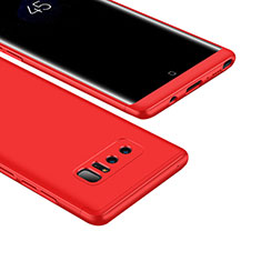 Samsung Galaxy Note 8用ハードケース プラスチック 質感もマット 前面と背面 360度 フルカバー M01 サムスン レッド