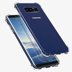 Samsung Galaxy Note 8 Duos N950F用極薄ソフトケース シリコンケース 耐衝撃 全面保護 クリア透明 T07 サムスン クリア